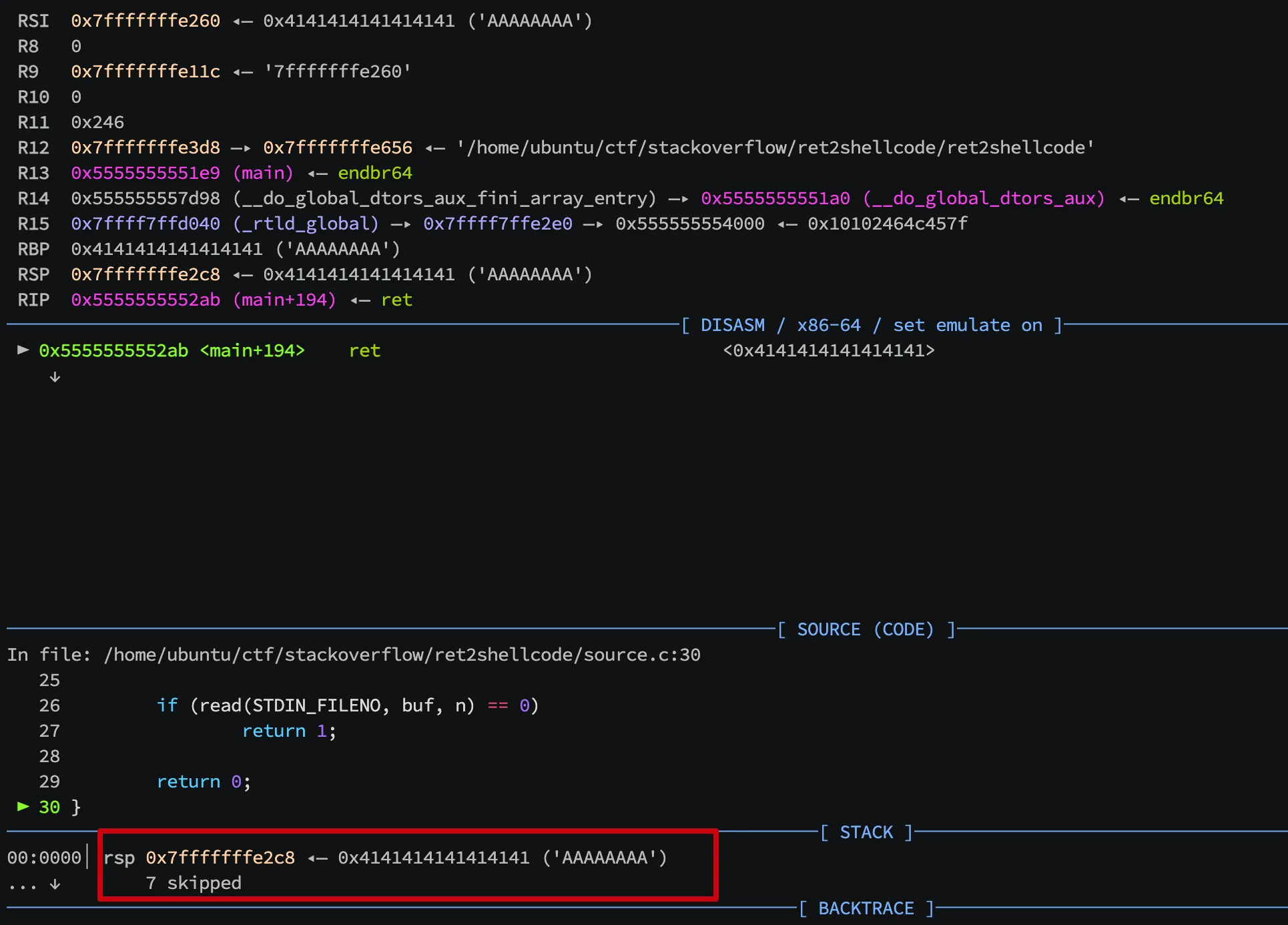 ret2shellcode - K0rz3n's Blog